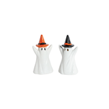 Lit Ceramic Ghosts (Set of 2)