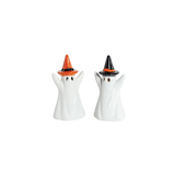 Lit Ceramic Ghosts (Set of 2)