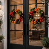Faux Pumpkin Wreath