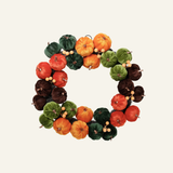 Faux Pumpkin Wreath