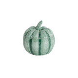 Ceramic Pumpkin with Lid - Green