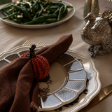 Presley Pumpkin Beaded Napkin Rings (Set of 6)