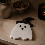 Ghost with Witch Hat Marble Charcuterie Board