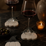 Pumpkin with Hat Marble Coasters (Set of 4)