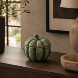 Ceramic Pumpkin with Lid - Green