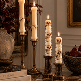 Stacked Skulls / Bones Taper Candles in Gift Box - Set of 2 in 2 Assorted Styles