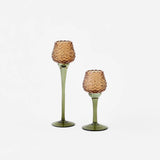 Pinecone Pedestal Votive Holders (Set of 2)