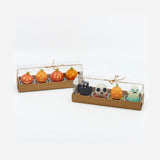 Friendly Pumpkin Tealight Candles in Gift Box - Set of 4 in 2 Assorted Sets