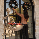 Halloween Wreath with Lighted Houses