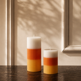 Candy Corn Pillar Candle (Set of 2)