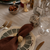 Presley Pumpkin Beaded Napkin Rings (Set of 6)