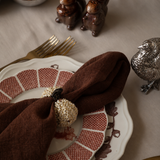 Presley Pumpkin Beaded Napkin Rings (Set of 6)