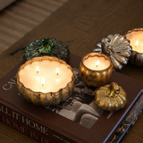 Pumpkin Shaped Glass Scented Candle (Set of 4)