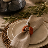 Presley Pumpkin Beaded Napkin Rings (Set of 6)