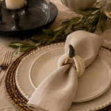 Presley Pumpkin Beaded Napkin Rings (Set of 6)