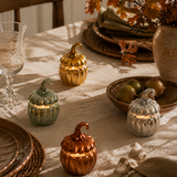Pumpkin Shaped Glass Scented Candle (Set of 4)