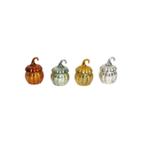 Pumpkin Shaped Glass Scented Candle (Set of 4)