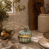 Pumpkin Shaped Glass Scented Candle (Set of 4)