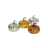 Pumpkin Shaped Glass Scented Candle (Set of 4)