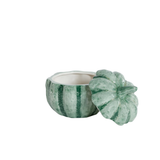 Ceramic Pumpkin with Lid - Green