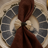Presley Pumpkin Beaded Napkin Rings (Set of 6)